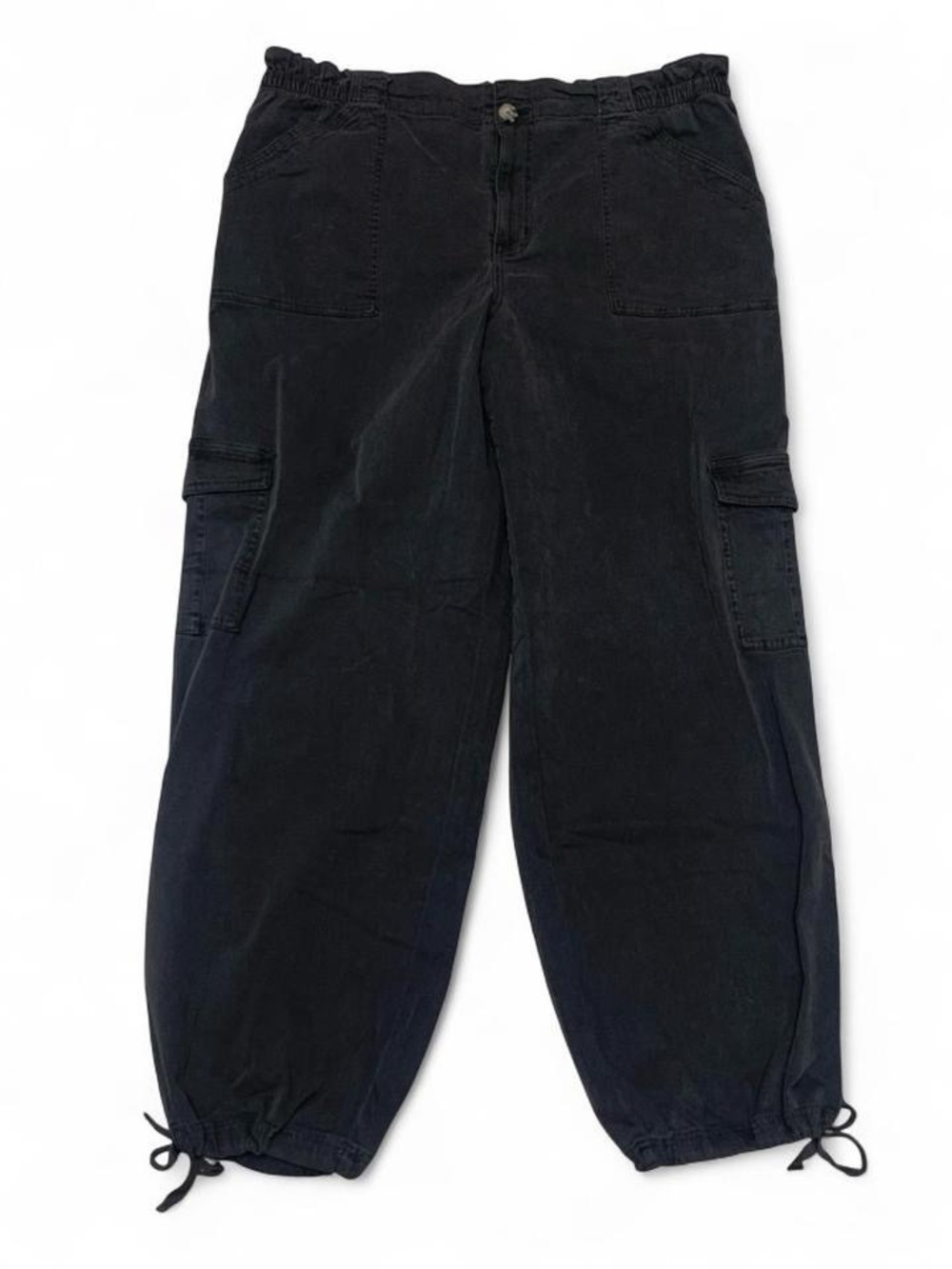 Maurices Dark Grey Cargo Joggers with Drawstring Ankles - NWT